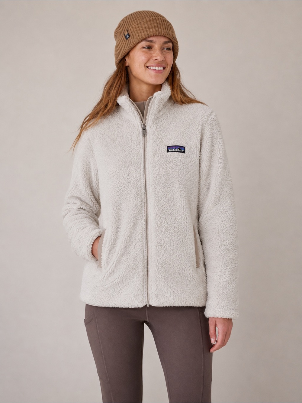 Patagonia Los Gatos Full Zip Fleece Jacket Ivory Cream Size Small Gorpcore
